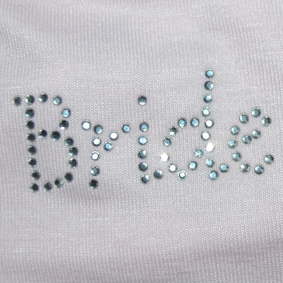 SOLD! Bling BRIDE Pink Tank & Silky Shorts Pajamas - Picture 2 of 6